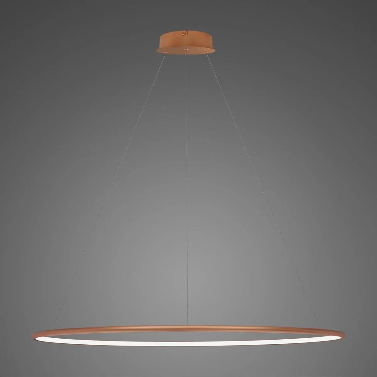 Lampa wisząca Ledowe Okręgi No.1 120cm 4k miedziana Dali