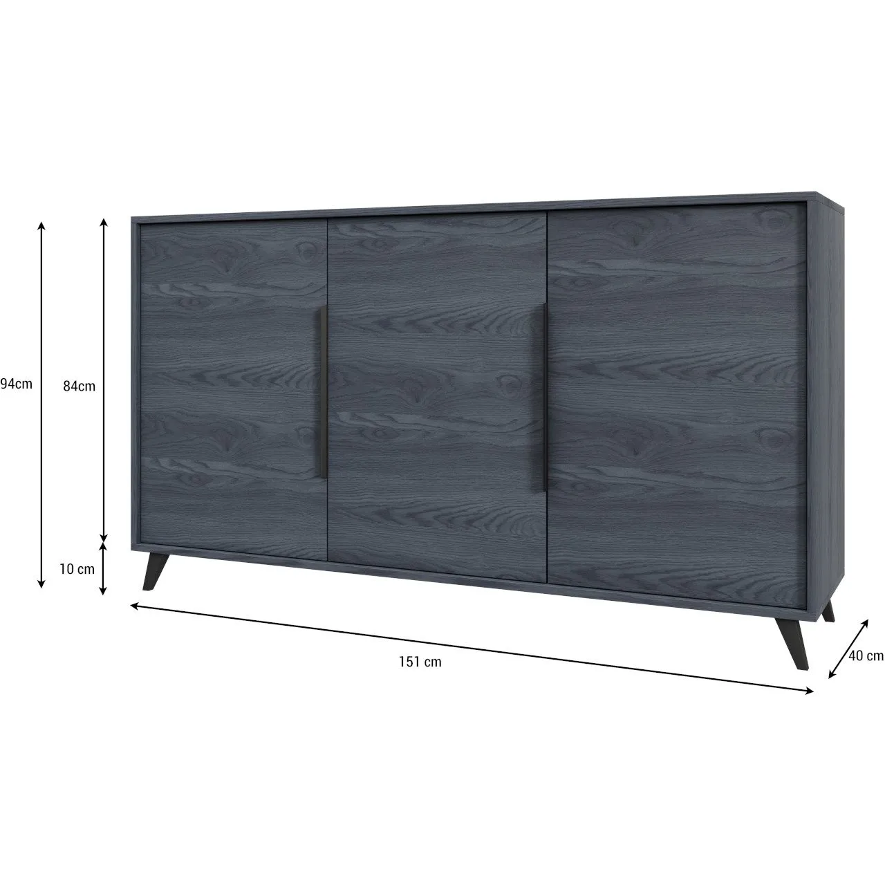 Komoda ETNI 43 dąb carbon - obrazek 3