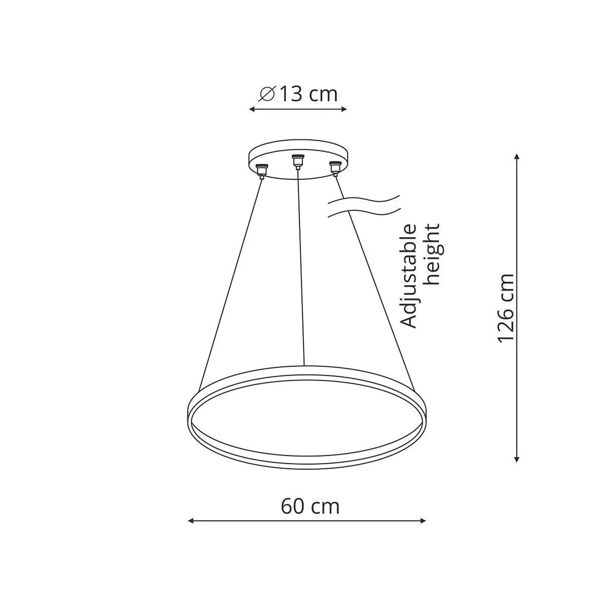 Lampa wisząca Midway Triangle złota mała LED 3000K - obrazek 10