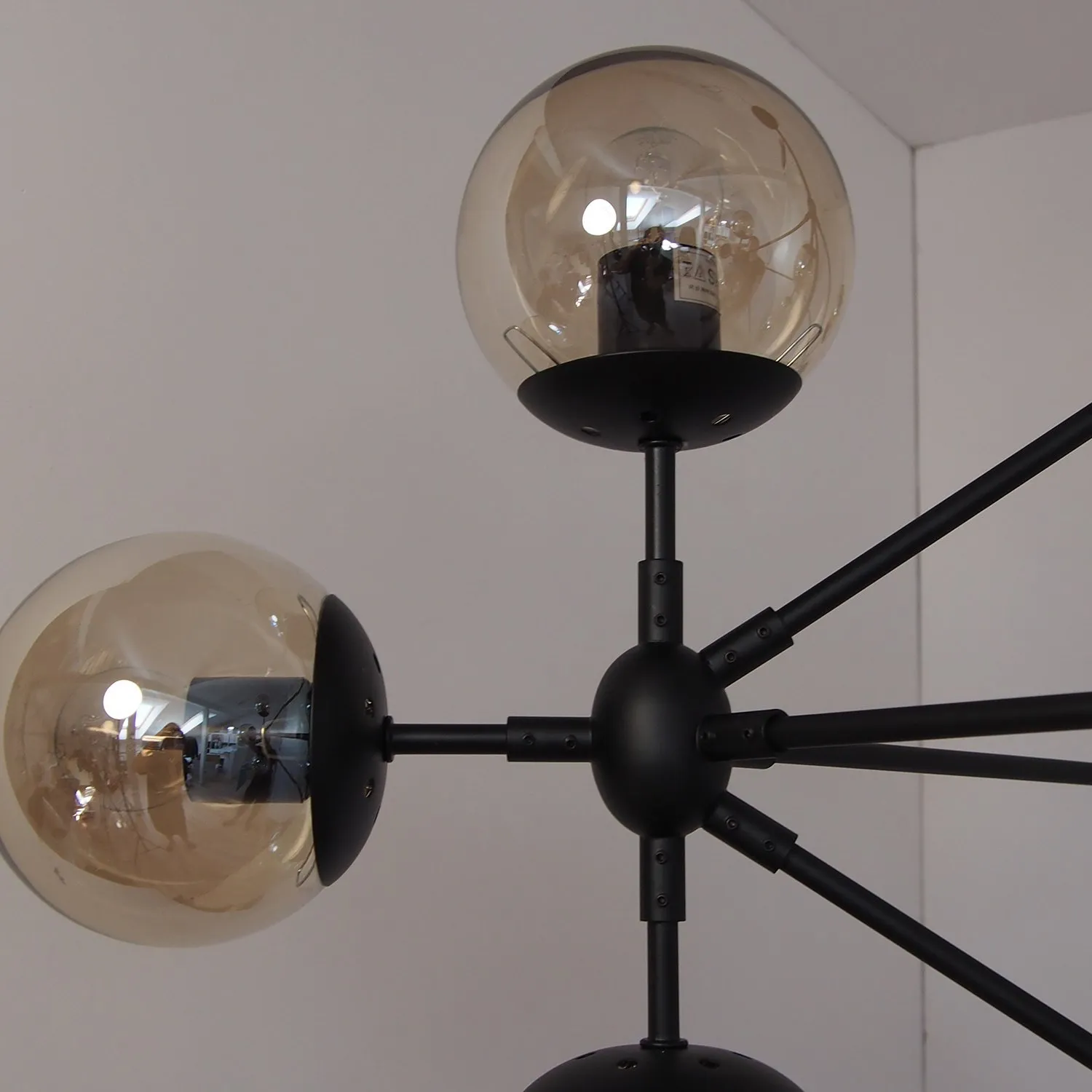 Lampa wisząca ASTRIFERO-15, 110 cm - bursztynowo czarna - obrazek 5