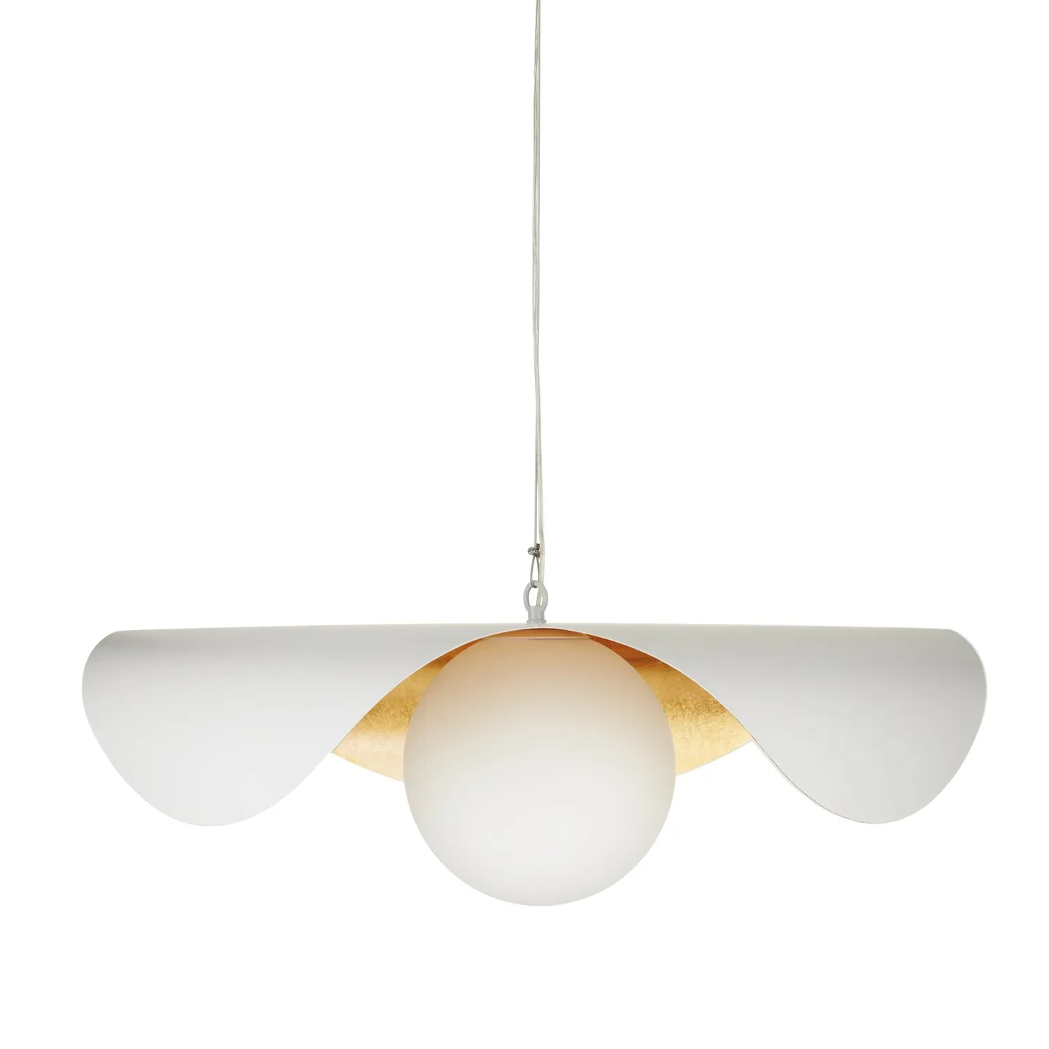Lampa wisząca ENZO 80 cm - biało złota - obrazek 12