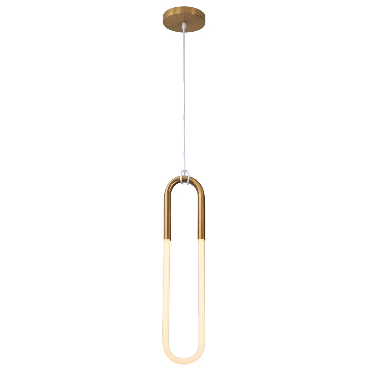 Lampa wisząca U-SHAPE mosiądz 60 cm - obrazek 4