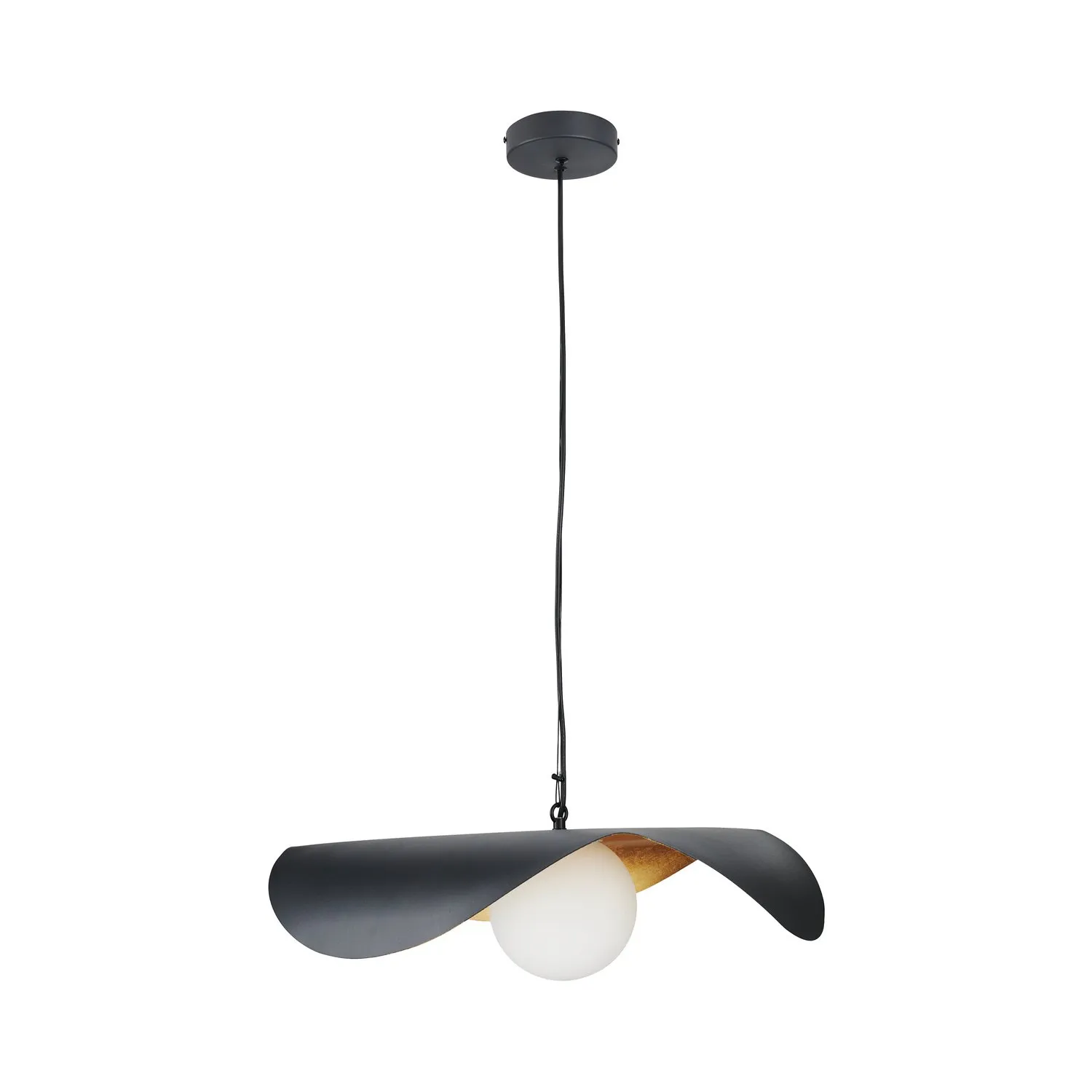 Lampa wisząca ENZO 60 cm - czarno złota - obrazek 5