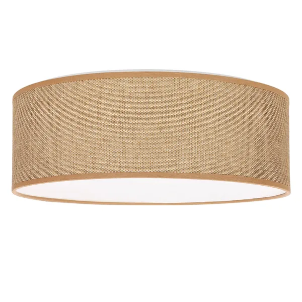 SFONDO 3 lampa sufitowa biała 38 cm 2x40W E27 abażur brązowy plafon nowoczesny oświetlenie do salonu sypialni kuchni