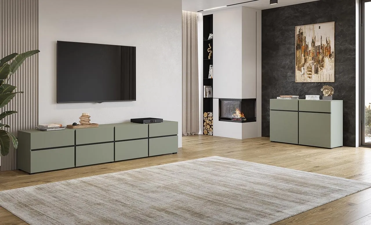 Komoda CROSI 45 zielony / czarny - obrazek 8