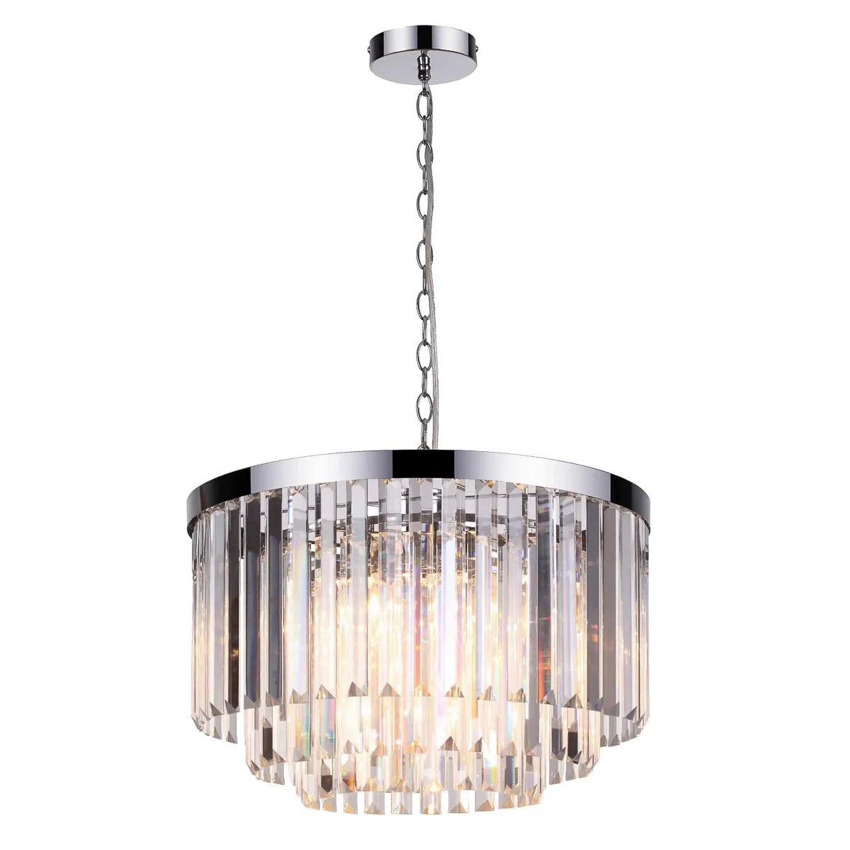 Lampa wisząca Vetro 5 srebrna 5xE14
