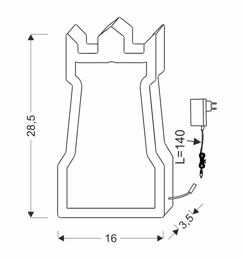 Tower lampa stołowa 11w led 3000k iq kids niebieski - obrazek 2