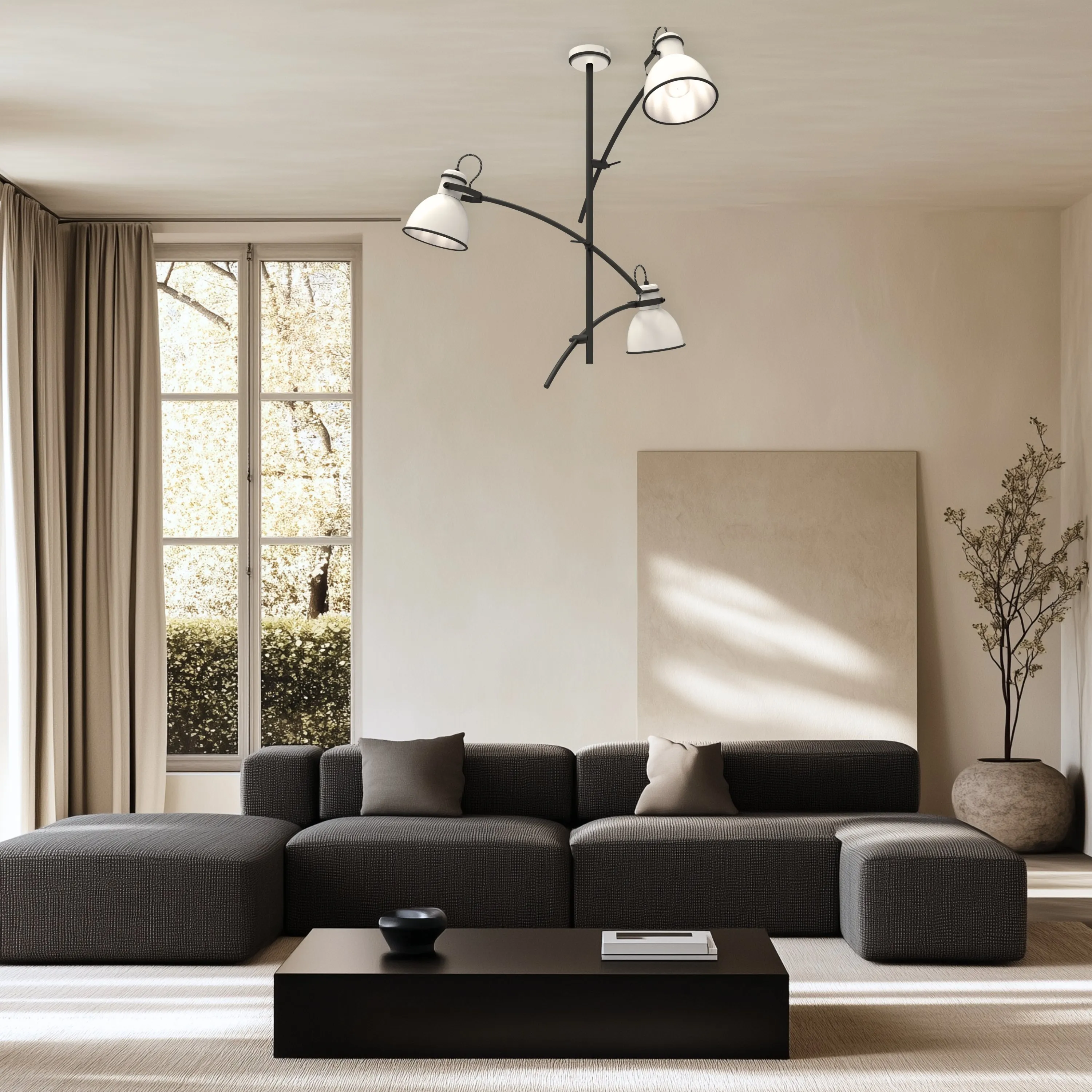 ZUMBA LAMPA WISZĄCA 3X60W E27 BIAŁY+CZARNY - obrazek 3