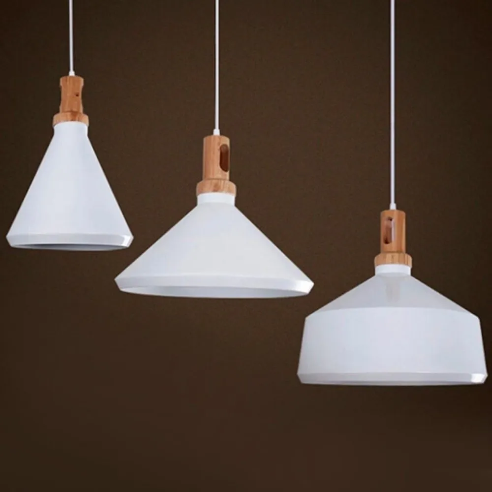 Lampa wisząca NORDIC WOODY biało-drewniana 35 cm - obrazek 4