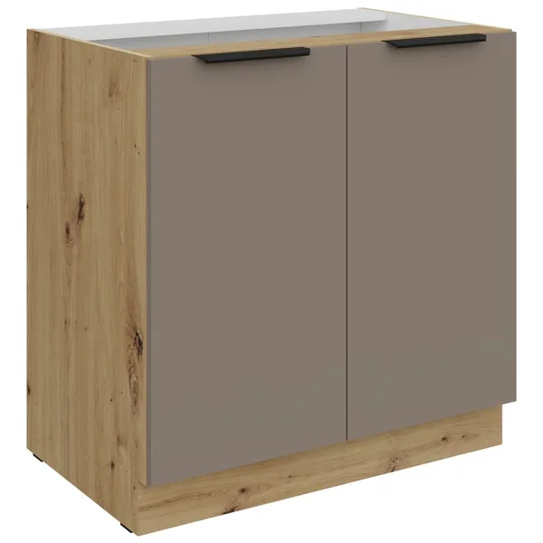Szafka dolna 80 ERIS 03 dąb artisan / piaskowa szarość