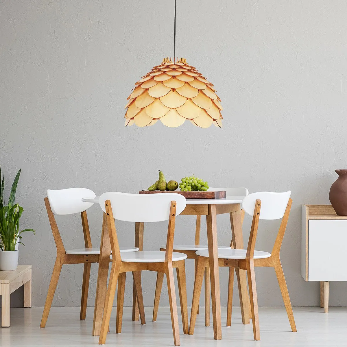 Lampa wiszaca Burgo mała drewniana 1xE27 - obrazek 6