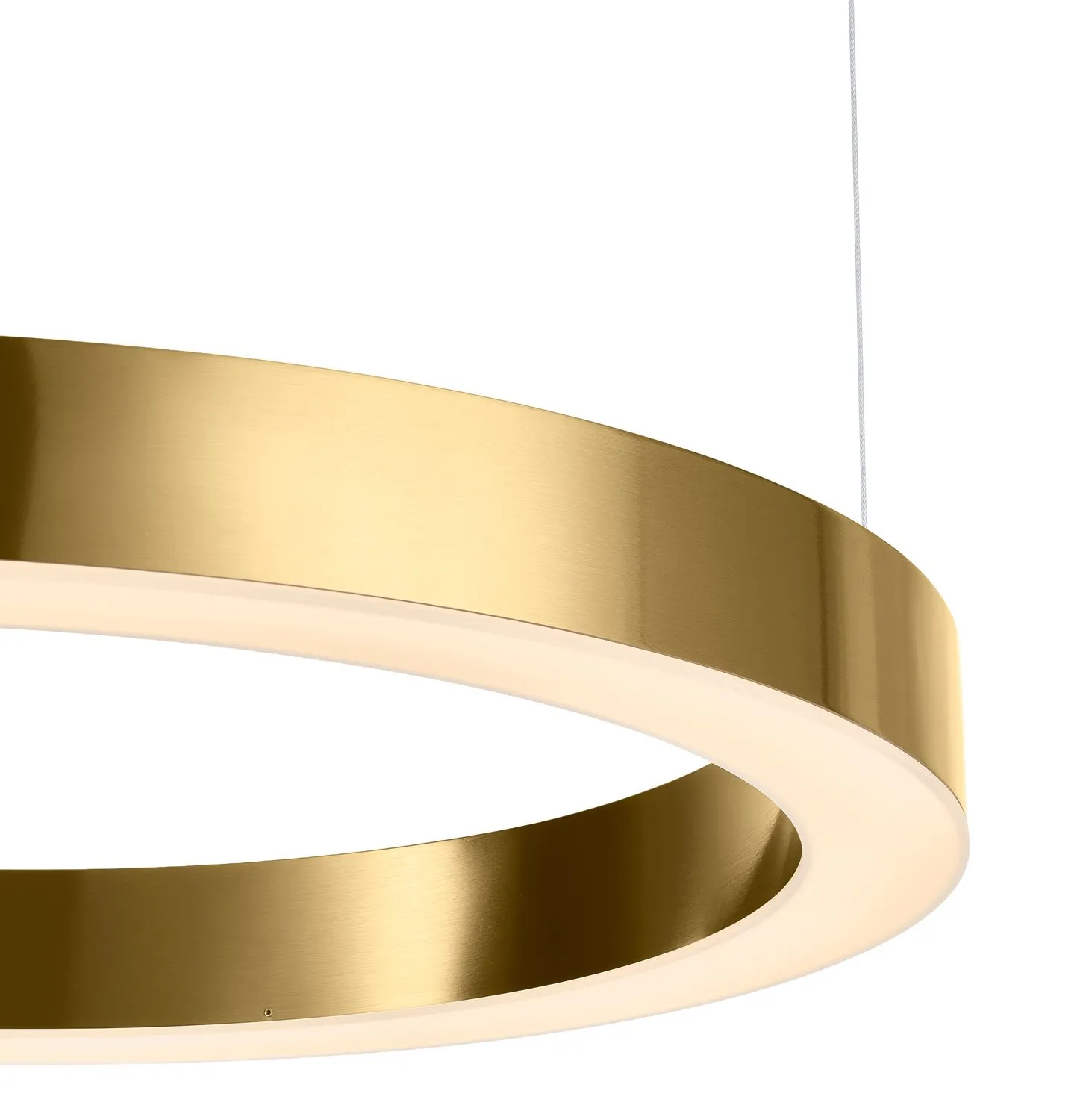Lampa wisząca CIRCLE 60 cm - LED, ring mosiądz szczotkowany - obrazek 11