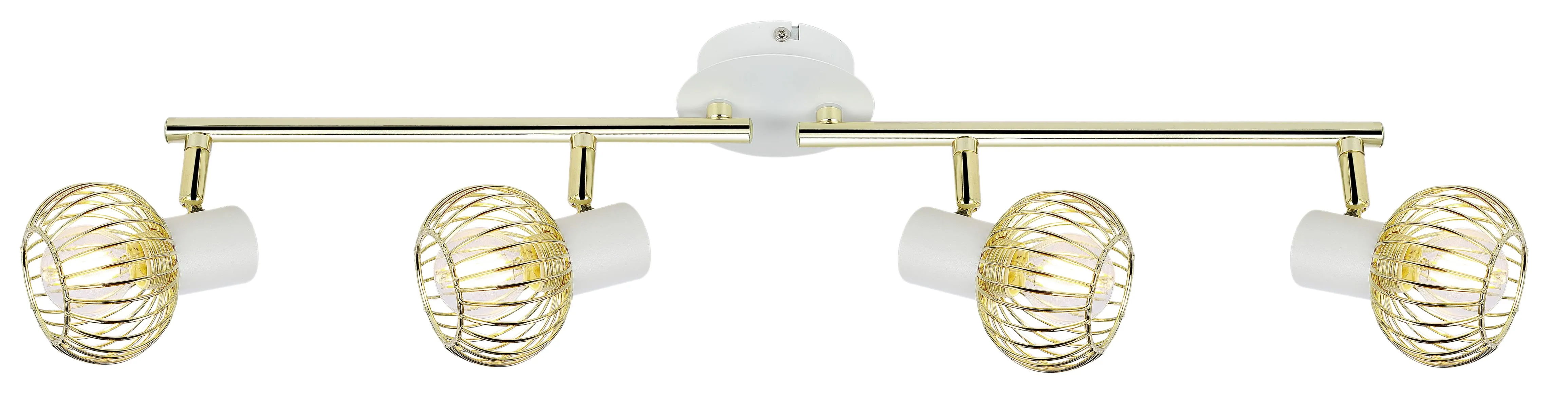 OSLO LAMPA SUFITOWA LISTWA 4X40W E14 BIAŁY/ZŁOTY - obrazek 3