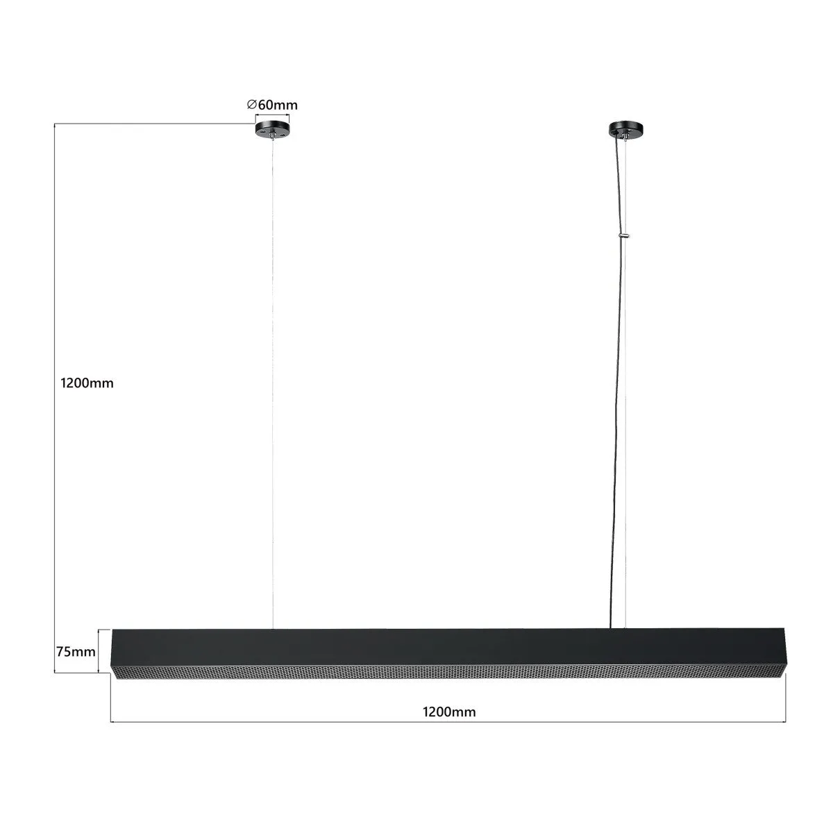 Lampa wisząca Mira L czarna Tuya LED CCT - obrazek 12