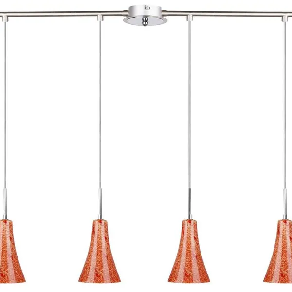 RUFI LAMPA WISZĄCA 4X40 W E14 CHROM/SATYNA NIKIEL