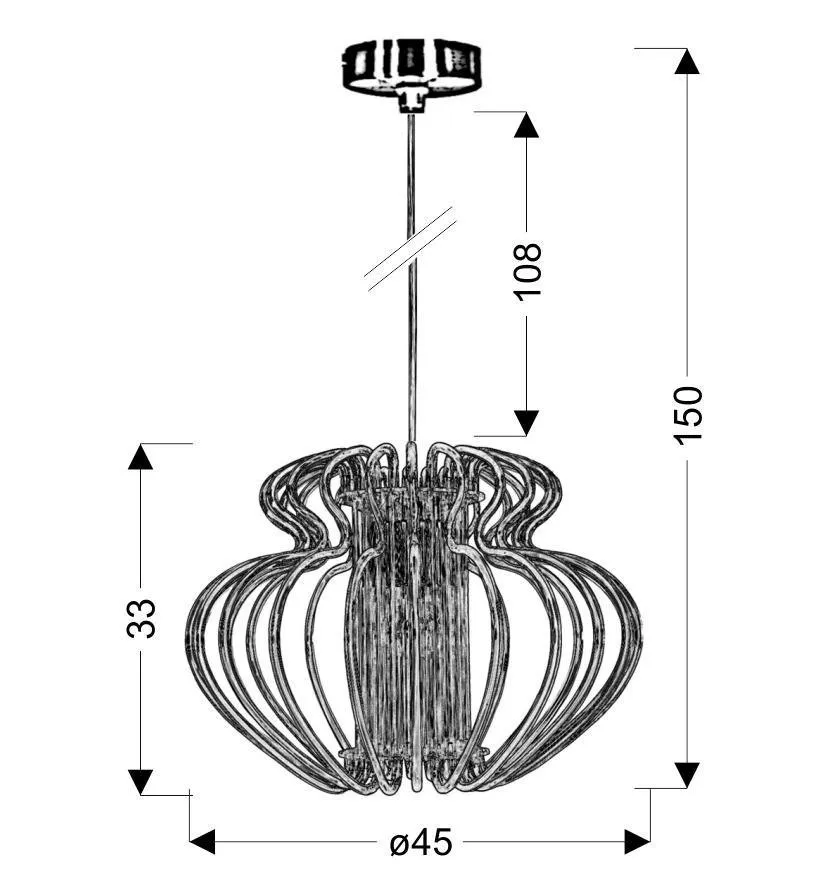 IMPERIA LAMPA WISZĄCA 1X60W E27 450X330 MAŁA NIEBIESKA PROMOCJA - obrazek 4