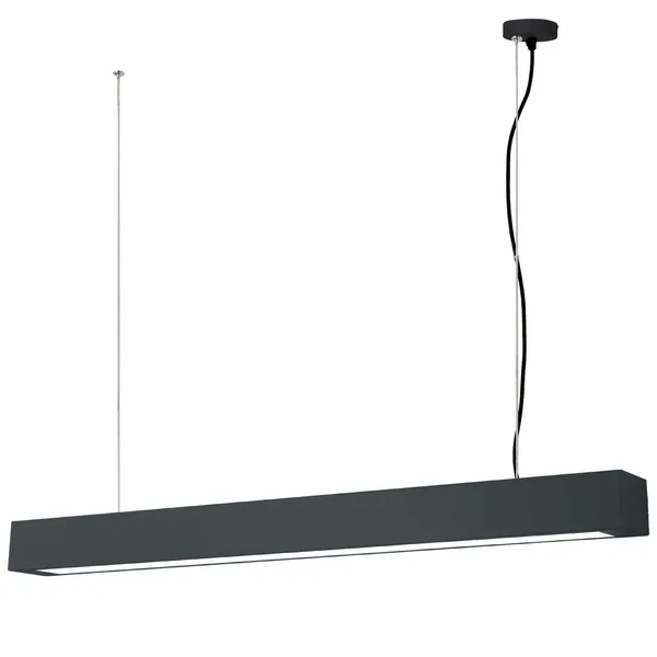 Ibros wiszący czarny duży 24W 4000K IP20