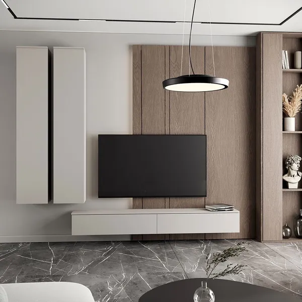 Meblościanka do salonu FIGO 4 kaszmir z komodą RTV 200 cm