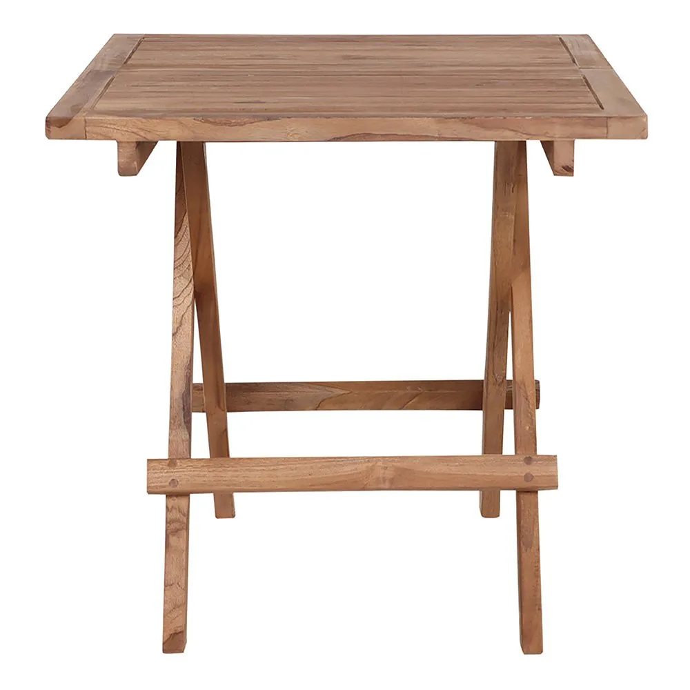 Stolik pomocniczy Bilbao 50x50cm naturalny tekowy - obrazek 3