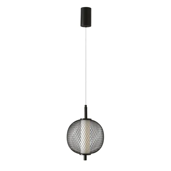PUMA lampa wisząca 20cm czarny 10W LED 3000K klosz biały