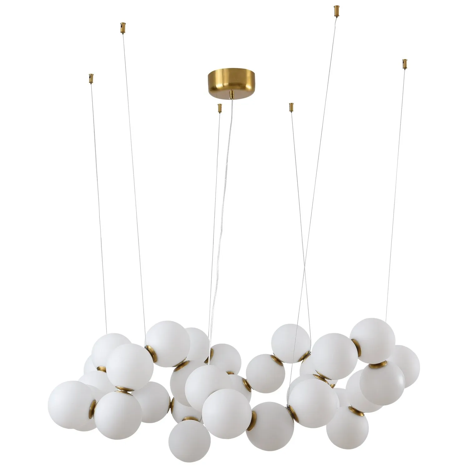 Lampa wisząca CORALLI-100 biało-mosiężna 100 cm - obrazek 4