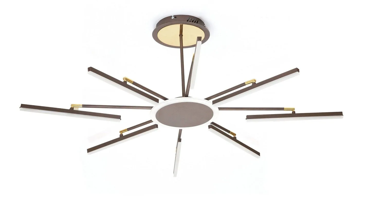 LAMPA DEKORACYJNA SUFIT 38W + PILOT - BRĄZ - ZŁOTO DL-F07 FARO - obrazek 3