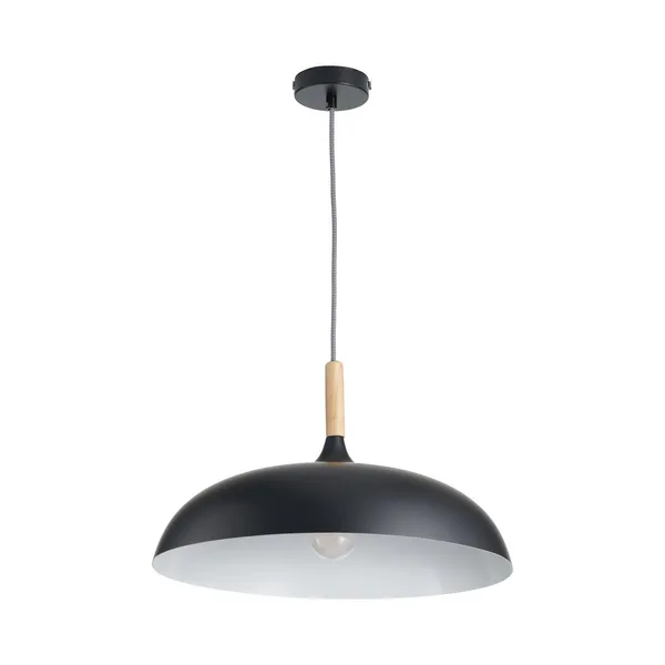Lampa wisząca SAUCER 45 cm -  czarna minimalistyczna oprawa do wnętrz nowoczesnych