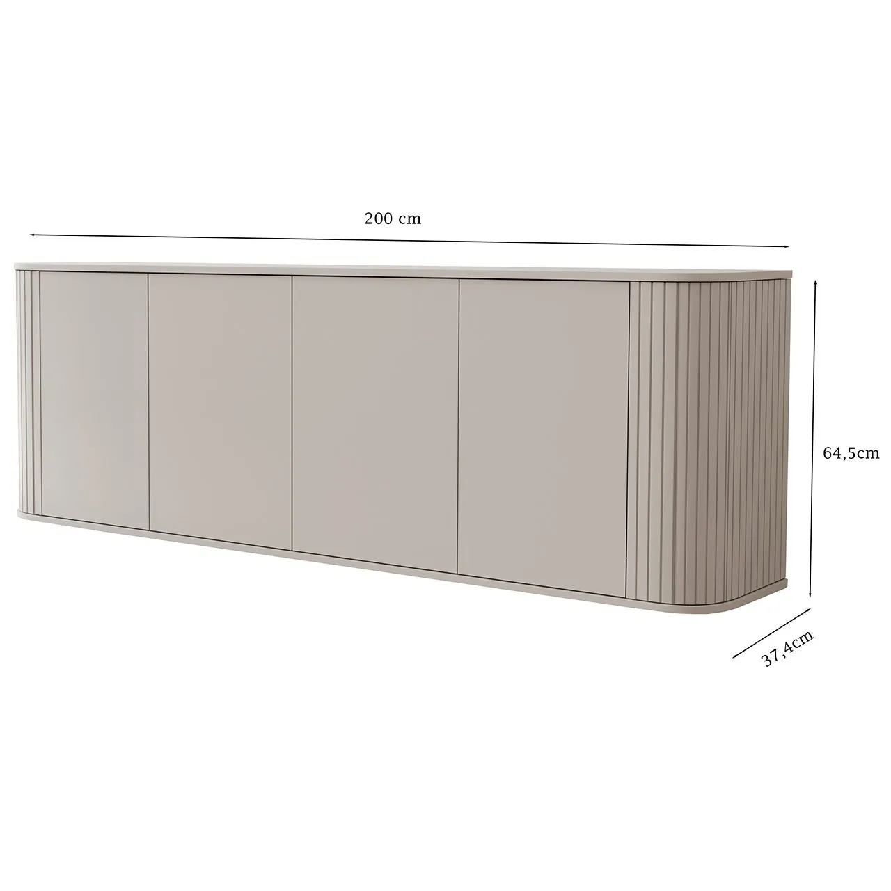 Komoda 4D 200 ZENO kaszmir - obrazek 2