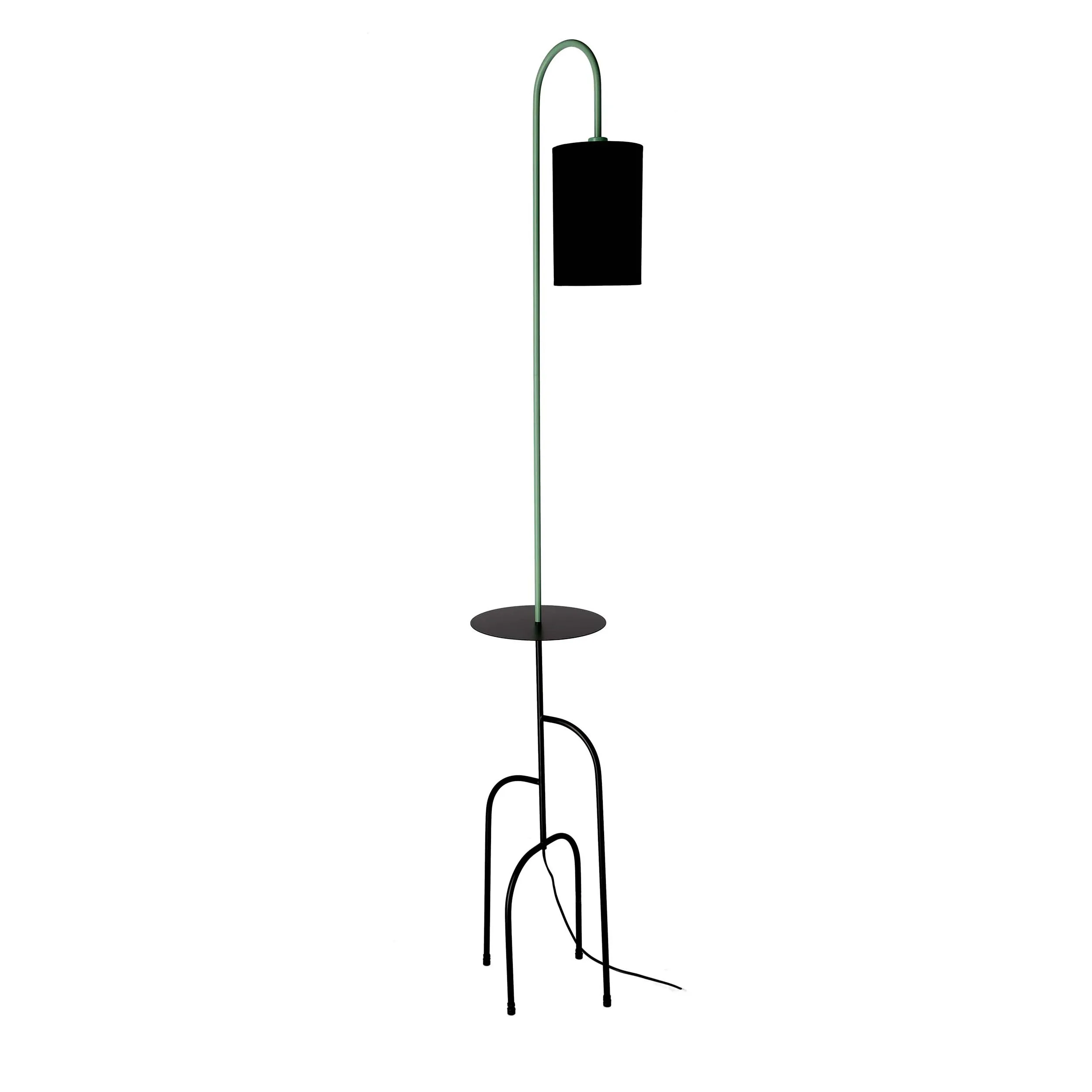 RAVELLO LAMPA PODŁOGOWA CZARNY+ZIELONY 1X40W E14 ABAŻUR CZARNY - obrazek 12