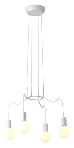 BASSO LAMPA WISZĄCA 4X40W E27 BIAŁY MATOWY