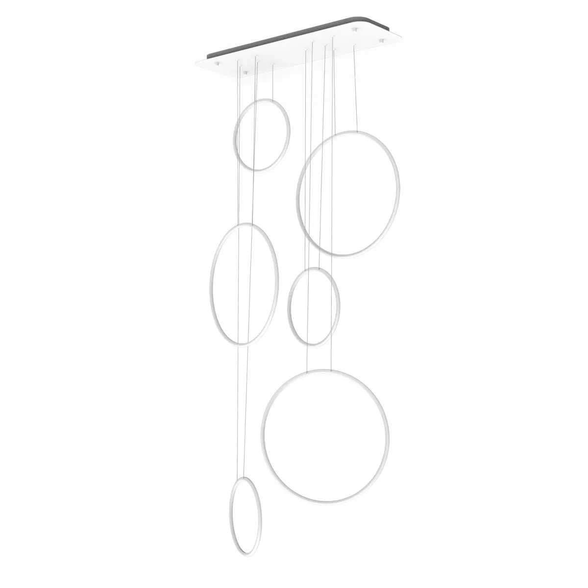 Lampa wisząca Ledowe Okręgi No.8 90cm 3k biała - obrazek 6