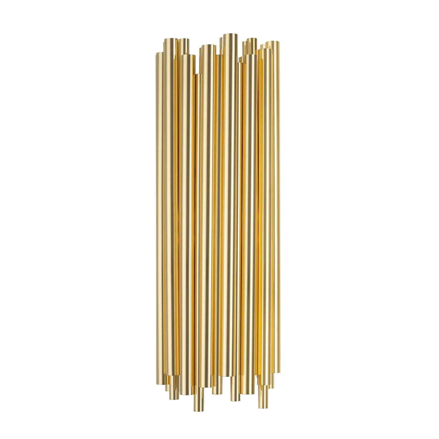 Lampa ścienna TUBO GOLD 50 cm- nowoczesny metalowy kinkiet do salonu