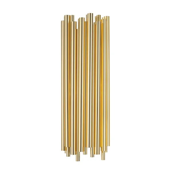 Lampa ścienna TUBO GOLD 50 cm- nowoczesny metalowy kinkiet do salonu