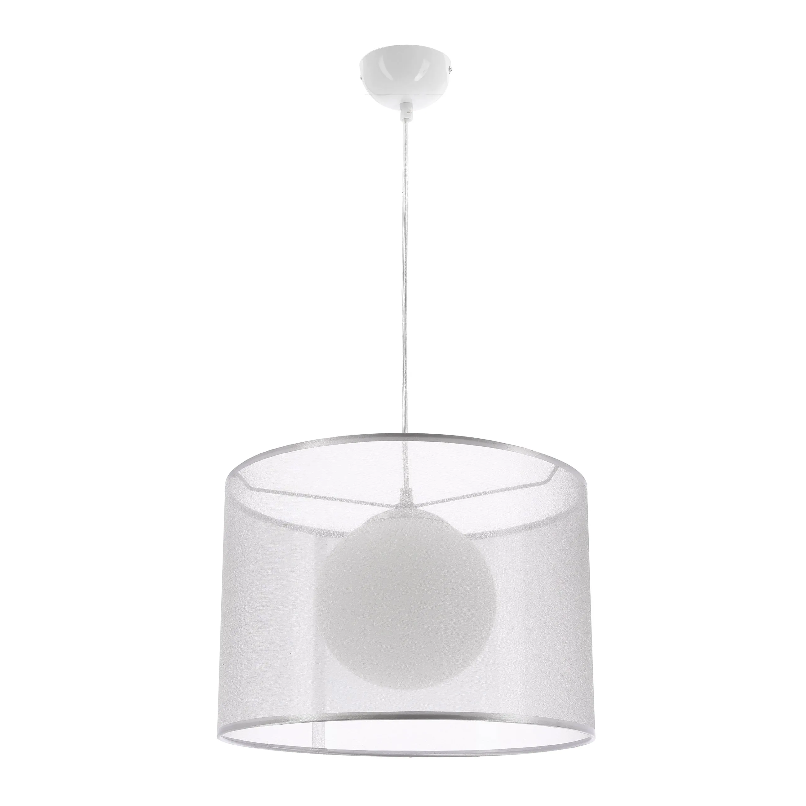 CHICAGO LAMPA WISZĄCA 37 1X60W E27 SREBRNY