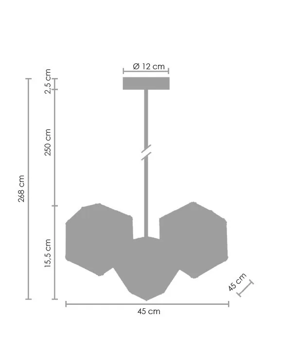 Lampa wisząca NEW GEOMETRY-3 czarno złota 45 cm - obrazek 16