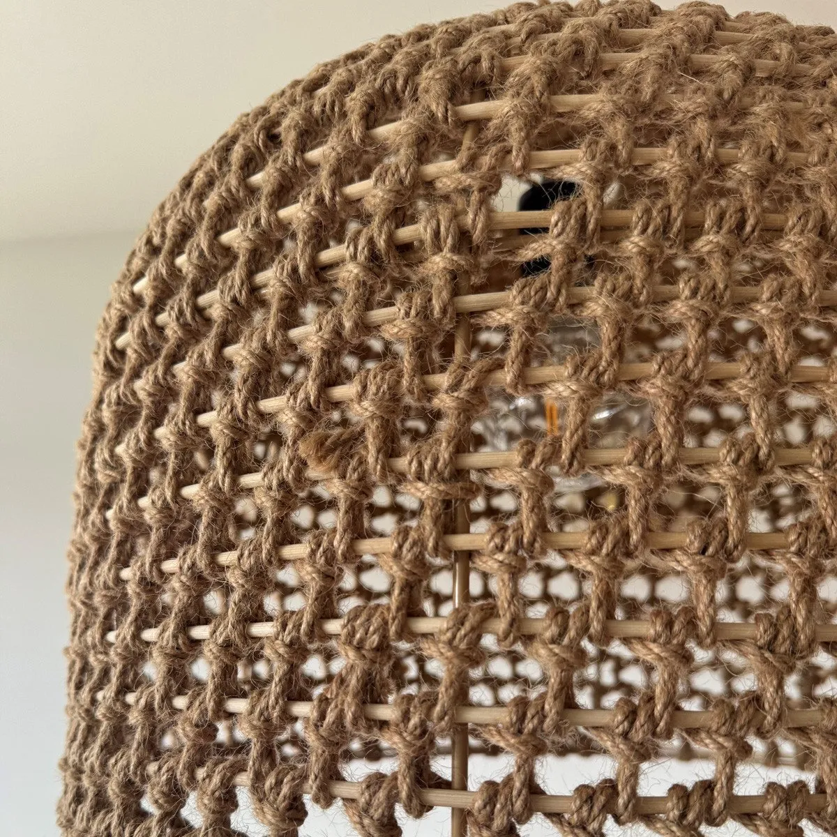 Rattanowa lampa wisząca Kanso 40 cm jasne drewno 1xE27 - obrazek 10