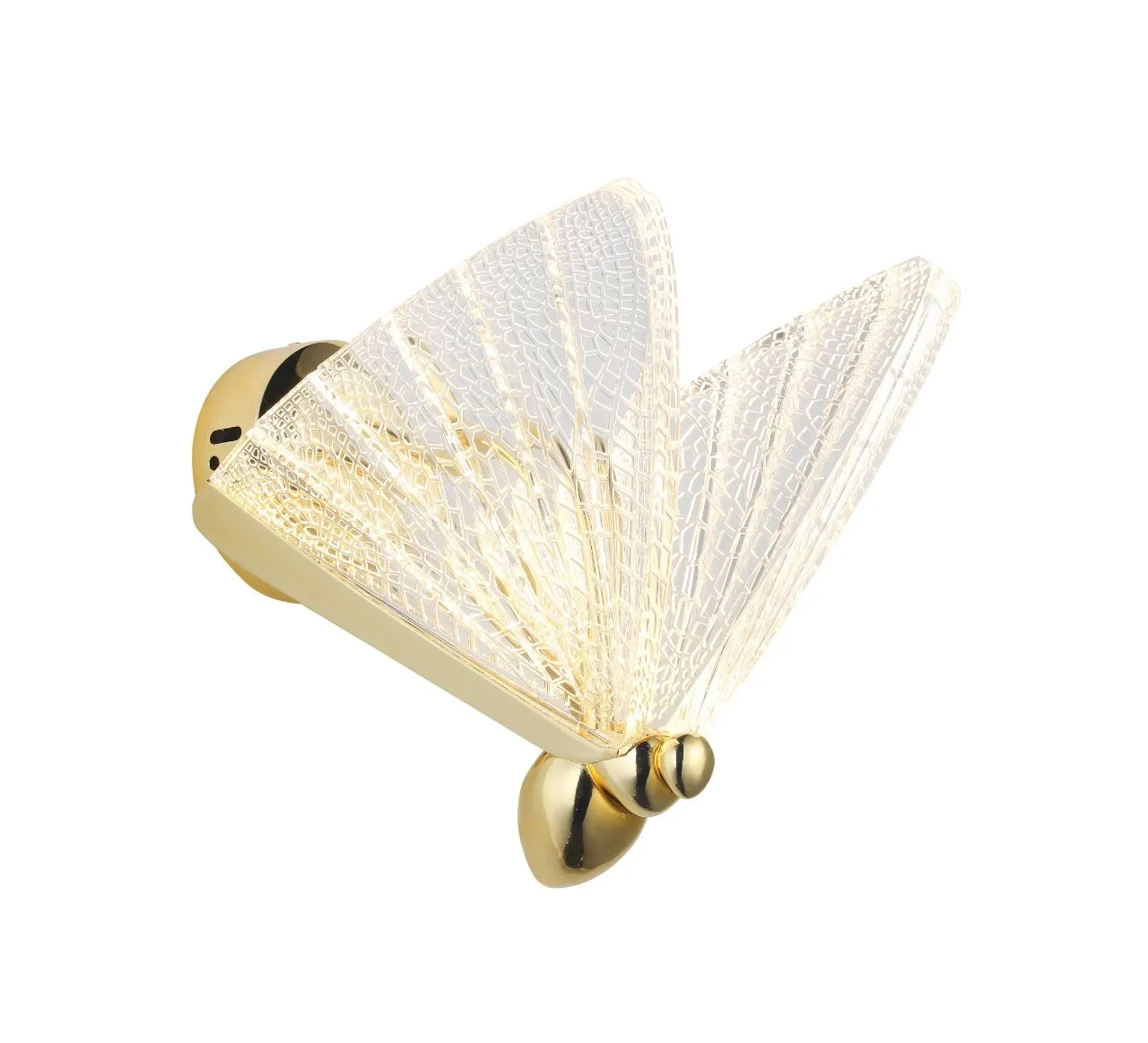 Lampa ścienna BEE LED 18 cm - złoty kinkiet dekoracyjny - obrazek 2