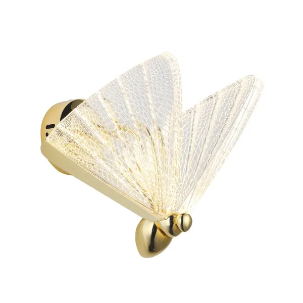Lampa ścienna BEE LED 22 cm - złoty kinkiet dekoracyjny