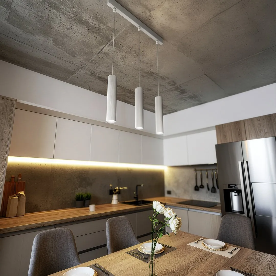 Lampa wisząca 3 x GU10 ESLA KJ217 biały - obrazek 5