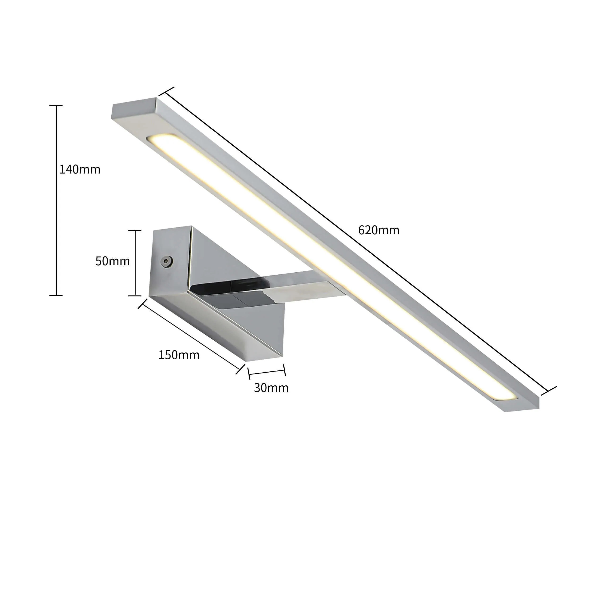 Kinkiet Isla chrom 62cm IP44 LED CCT - obrazek 6