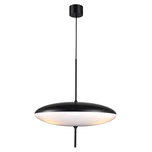 Lampa wisząca PIATTO 50 cm, biało czarna