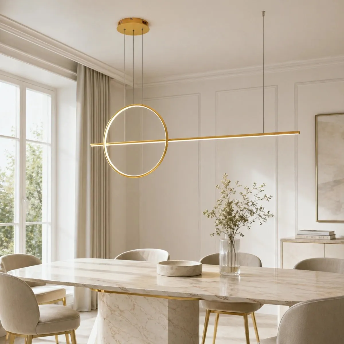 Lampa wisząca Linea No.2 120 40cm złota 3k - obrazek 3