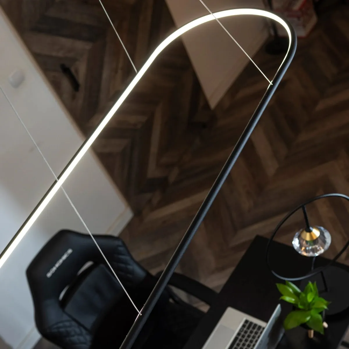 Lampa wisząca Ledowe Okręgi Oval No.1 120cm 3k czarna - obrazek 6