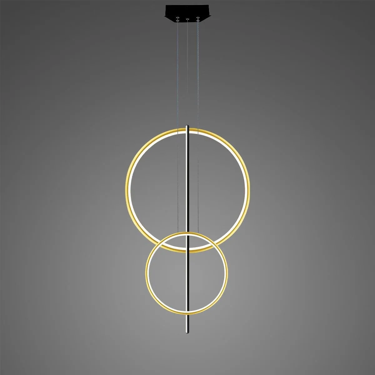 Lampa wisząca Linea No.5 60/40cm złoto-czarna 3k - obrazek 2