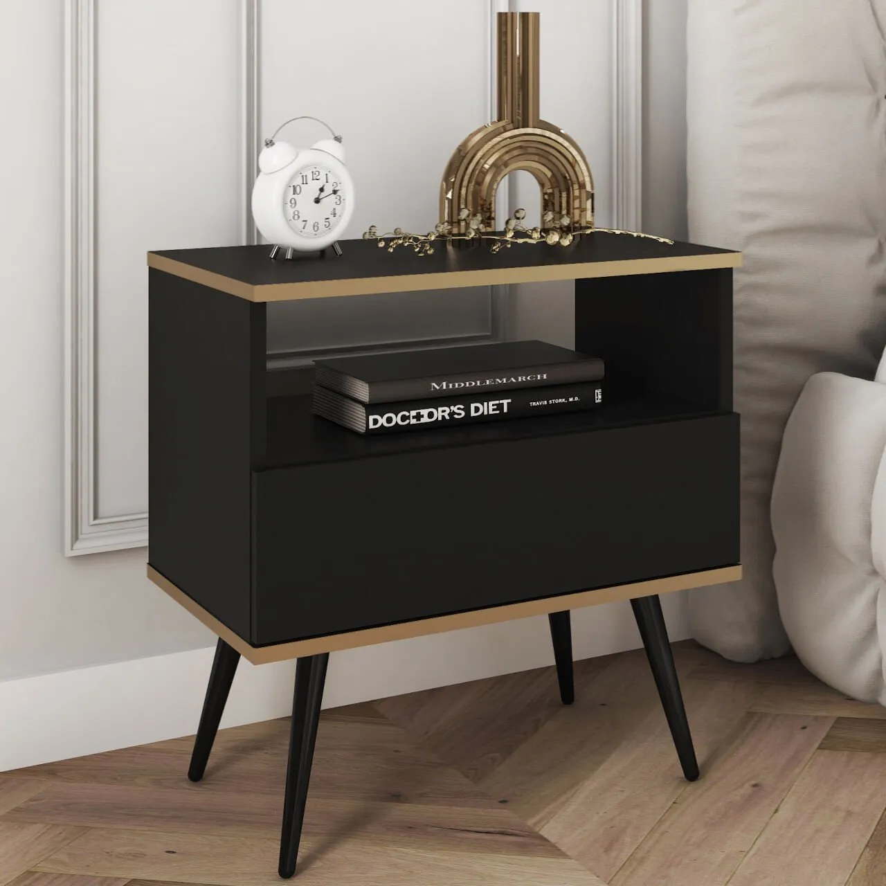 Stolik nocny ARA S54 czarny - obrazek 4