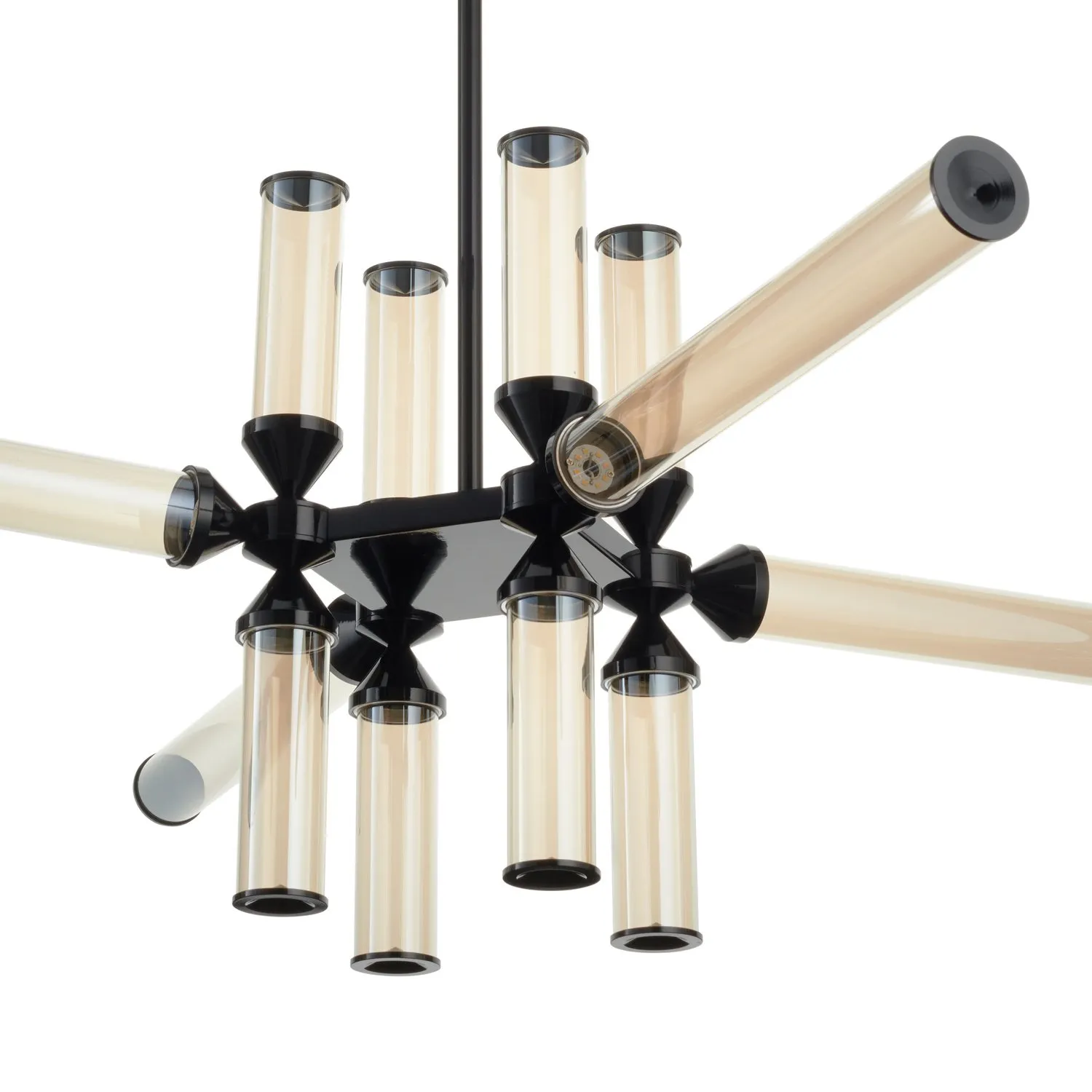 Lampa wisząca QUADRO-12 LED bursztynowe szklane klosze - obrazek 8