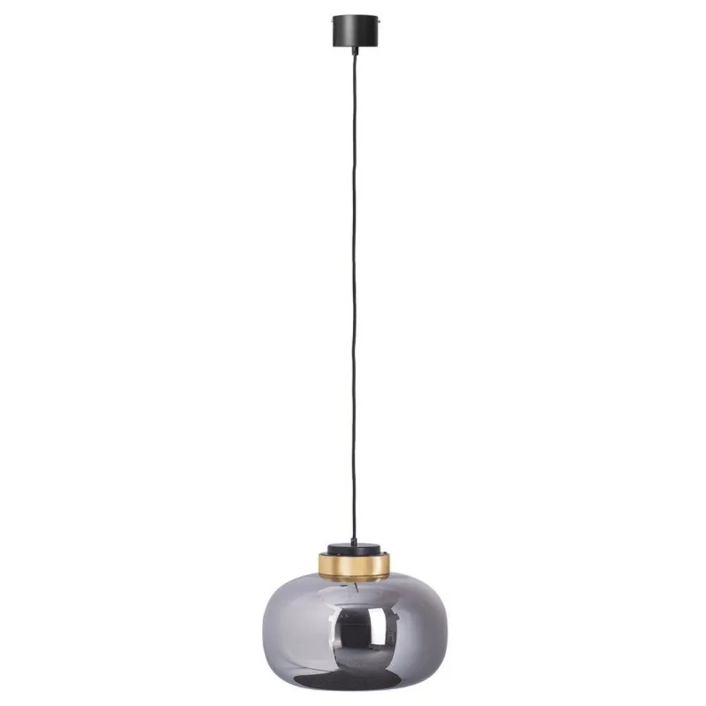Lampa wisząca BOOM 35 cm - LED, klosz szary, wykonczenie złote - obrazek 3
