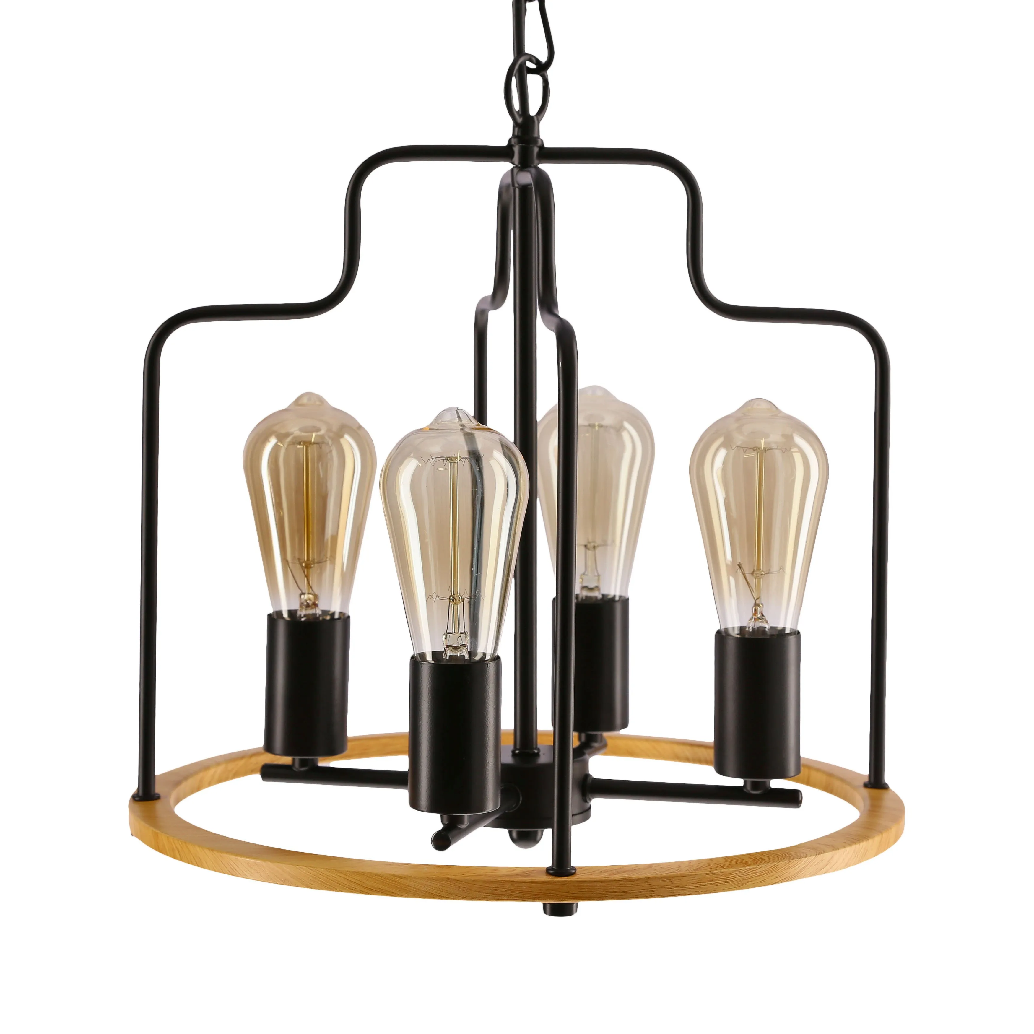 Datus lampa sufitowa czarny 4x40W E27