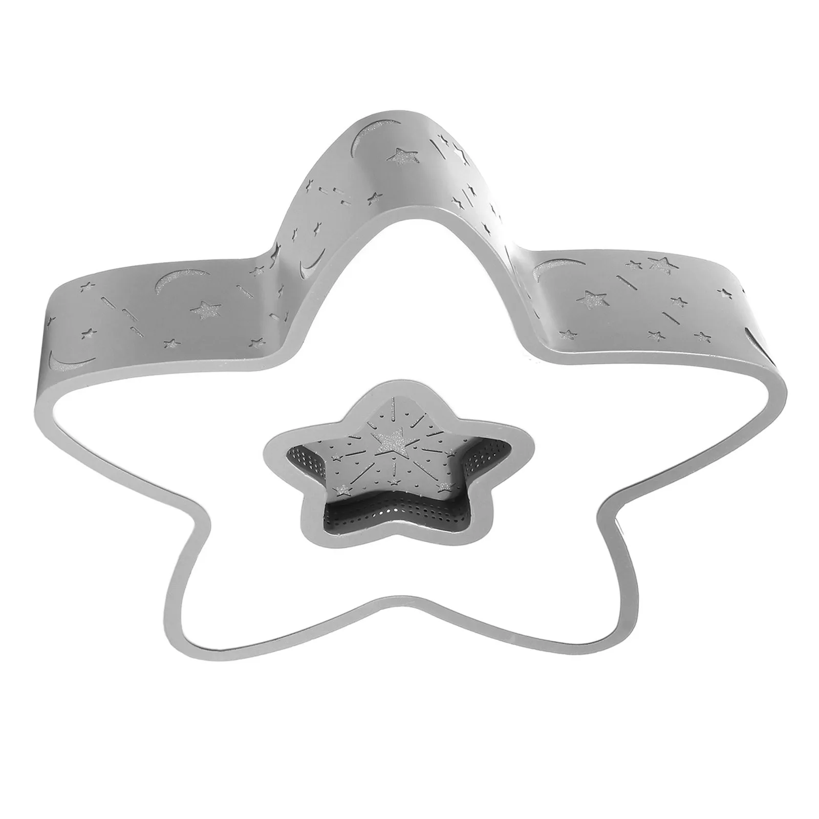 LAMPA DZIECIĘCA LED SUFIT SZARA GWIAZDKA 28W + PILOT - obrazek 2