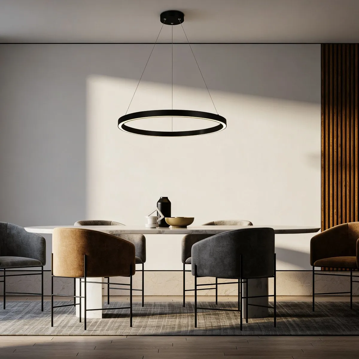 Lampa wisząca Midway Triangle czarna mała LED 3000K - obrazek 5